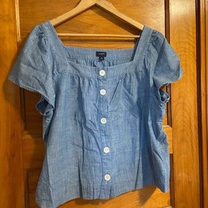 J Crew Denim Blouse XL
